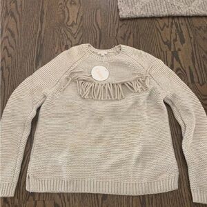Chloé  Chloe Big Girls 14 Womens XS/S Fringe Knit Sweater New Chunky nwt